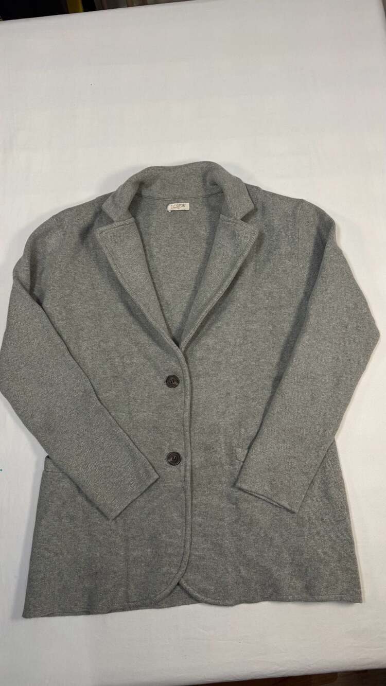 J.Crew Knit Blazer Size XS Gray Sweater Jacket